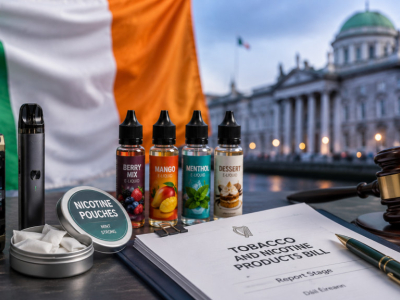 Irlande : Nouvelle loi pour limiter l'attrait de la vape et des snuss