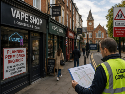 Angleterre : l’ouverture de nouveaux vape shops bientôt limitée