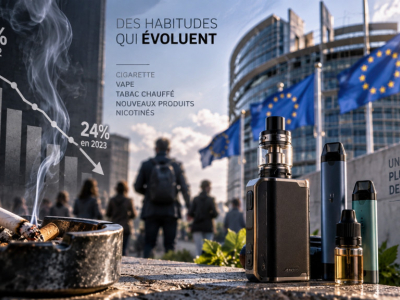 Europe : la cigarette recule, la vape progresse