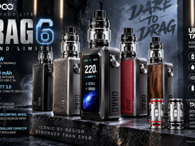 VOOPOO Drag 6 : 220 W et batterie intégrée de 4400 mAh